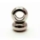 2x silberfarben Metallperlen 9x5mm Donut Großlochperlen Spacer - Schmuckzubehör Metallperle - Leisure-Beads DIY