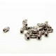 10x Mini Tubes silberfarben 2,5x4mm Metallperlen Spacer - Schmuckzubehör
