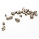 5x Tube silberfarben 4x3mm Metallperlen Spacer - Schmuckzubehör Metallperle