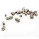 5x Tube silberfarben 4x3mm Metallperlen Spacer - Schmuckzubehör Metallperle - Leisure-Beads DIY