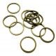 10x bronzefarben Ring 12mm x 0,8mm geschlossener Ring - Schmuckzubehör