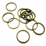 10x bronzefarben Ring 12mm x 0,8mm geschlossener Ring - Schmuckzubehör