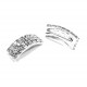 1x hellsilberfarbene Strass Schiebeperle 21x8x7mm - Schmuckzubehör Schiebeperle