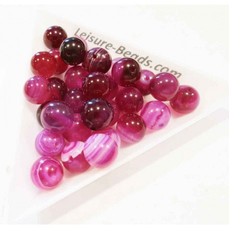 Leisure-Beads - 5x Rhodonit Perle 8mm Natursteinperlen - Schmuckzubehör