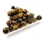 5x Tigerauge Perle 8mm Natursteinperlen - Schmuckzubehör