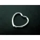 Herz Biegering 10x10mm silberfarben - Leisure-Beads DIY