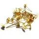 20 Stück goldfarben Edelstahl 4mm Ohrstecker zum Bekleben - Schmuckzubehör für Ohrringe - Leisure-Beads DIY