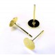 20 Stück goldfarben Edelstahl 6mm Ohrstecker zum Bekleben - Schmuckzubehör für Ohrringe