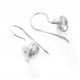 2x 925 Sterling Silber Ohrhaken 20x10x8mm - Schmuckzubehör aus 925 Silber