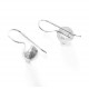 2x 925 Sterling Silber Ohrhaken 20x10x8mm - Schmuckzubehör aus 925 Silber