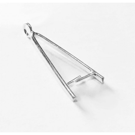 Leisure-Beads - 1x 925er Collierschlaufe 28x7mm Sterling Silber Anhängerhaken - Schmuckzubehör