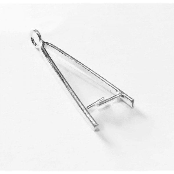 1x 925er Collierschlaufe 28x7mm Sterling Silber Anhängerhaken - Schmuckzubehör - Leisure-Beads DIY