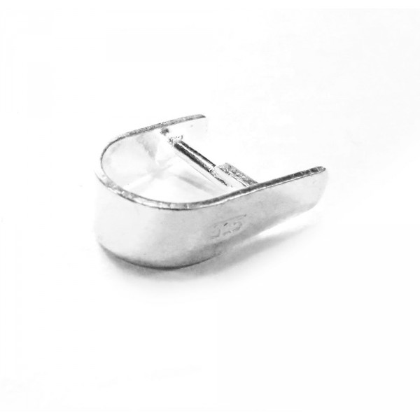 1x 925er Collierschlaufe 12x10x5mm Sterling Silber - 925 Schmuckzubehör - Leisure-Beads DIY