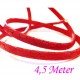 4,5m rotes PU-Lederband 5x2,5mm mit Wabenmuster - Schmuckzubehör Lederband