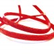 1m rotes PU-Lederband 5x2,5mm mit Wabenmuster - Schmuckzubehör Lederband
