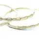 1m silberfarbenes PU-Lederband 5x2,5mm mit Wabenmuster - Schmuckzubehör Lederband - Leisure-Beads DIY