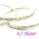 4,5m silberfarbenes PU-Lederband 5x2,5mm mit Wabenmuster - Schmuckzubehör Lederband - Leisure-Beads DIY
