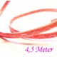 4,5m rosa PU-Lederband 5x2,5mm mit Wabenmuster - Schmuckzubehör Lederband