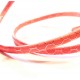 1m rosa PU-Lederband 5x2,5mm mit Wabenmuster - Schmuckzubehör Lederband