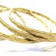 1m goldfarbenes PU-Lederband 5x2,5mm mit 3D Wabenmuster - Schmuckzubehör Lederband