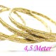 4,5m goldfarbenes PU-Lederband 5x2,5mm mit 3D Wabenmuster - Schmuckzubehör Lederband