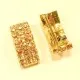 1x hellgoldfarbene Strass Schiebeperle 21x8x7mm - Schmuckzubehör Schiebeperle - Leisure-Beads DIY
