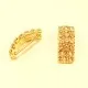 1x hellgoldfarbene Strass Schiebeperle 21x8x7mm - Schmuckzubehör Schiebeperle - Leisure-Beads DIY