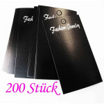 200 schwarze Schmuckkarten 90x50mm aus Papier - Schmuckzubehör