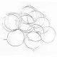10x hellsilberfarben Weinglasringe Creolen 25x20mm - Kreolen Weinglasringe - Leisure-Beads DIY