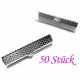 50x silberfarbene Bandklemme 30mm Bandverbinder - Schmuckzubehör - Leisure-Beads DIY