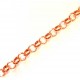 100cm rosegoldfarbene Jasseronkette 8mm - Schmuckzubehör Schmuckkette