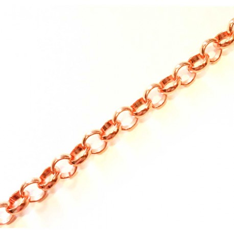 Leisure-Beads - 100cm rosegoldfarbene Jasseronkette 8mm - Schmuckzubehör