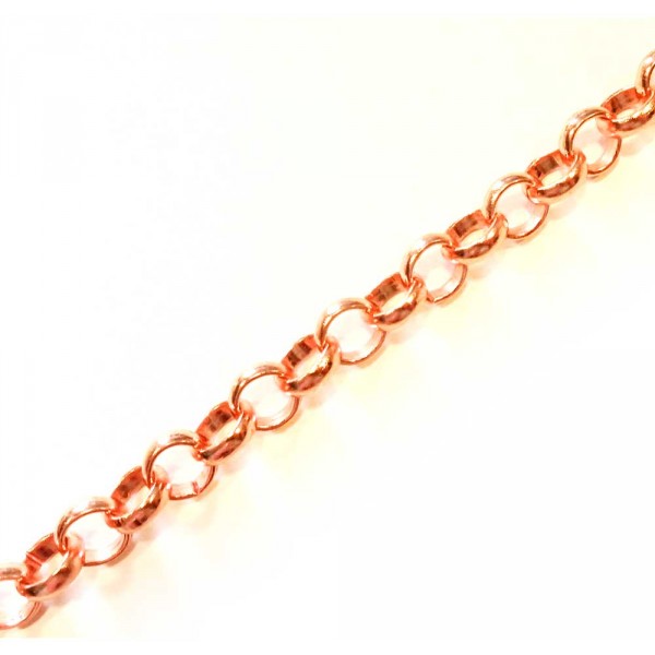 100cm rosegoldfarbene Jasseronkette 8mm - Schmuckzubehör - Leisure-Beads DIY