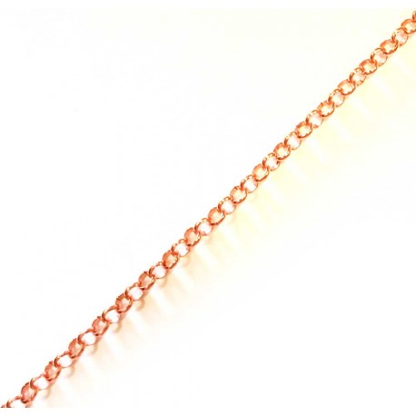 Leisure-Beads - 100cm rosegoldfarbene Jasseronkette 5mm - Schmuckzubehör