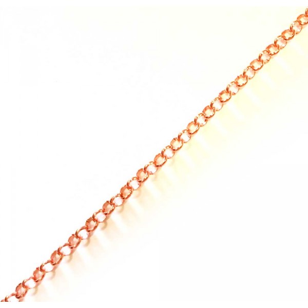 100cm rosegoldfarbene Jasseronkette 5mm - Schmuckzubehör - Leisure-Beads DIY