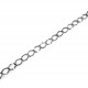 100cm schwarz-weiße Zebra-Kette aus Aluminium 15x9mm - Schmuckzubehör