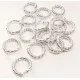 Hellsilberfarben Biegering 12mm x 2mm rund - Schmuckzubehör Biegering - Leisure-Beads DIY