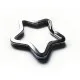Schlüsselring Stern 34mm silberfarben stabil und massiv - Schlüsselanhänger selber machen - Leisure-Beads DIY