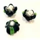 2x schwarz-weiße Rosen Perlen 20x11mm aus Polymer Clay - Polymer Clay Schmuckzubehör - Leisure-Beads DIY