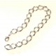 Silberfarben Armband 15x13mm bis 26cm Bettelarmband Fusskettchen - Schmuckzubehör