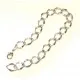 Silberfarben Armband 15x13mm bis 26cm Bettelarmband Fusskettchen - Schmuckzubehör - Leisure-Beads DIY