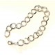 Silberfarben Armband 16x11mm bis 25cm Bettelarmband Fusskettchen - Schmuckzubehör