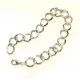 Silberfarben Armband 16x11mm bis 25cm Bettelarmband Fusskettchen - Schmuckzubehör - Leisure-Beads DIY
