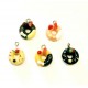 5x bunte Donuts als Schmuckanhänger 18x14mm Kuchen - Schmuckzubehör