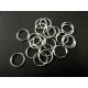 20x Biegering versilbert 10mm rund platinfarben hellsilber - Schmuckzubehör