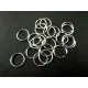 20x Biegering versilbert 10mm rund platinfarben hellsilber - Schmuckzubehör - Leisure-Beads DIY