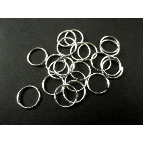 Leisure-Beads - 20x Biegering hellsilberfarben 10mm x 0,78mm runde Binderinge - Schmuckzubehör Biegering