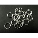 20x Biegering hellsilberfarben 10mm x 0,78mm runde Binderinge - Schmuckzubehör Biegering