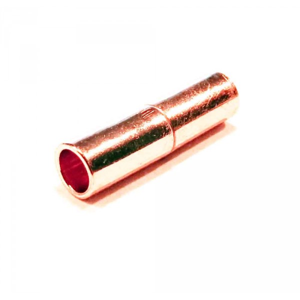 1x Magnetverschluss Innen 3mm 4x15mm rosegoldfarben zum Einkleben - Schmuckzubehör - Leisure-Beads DIY