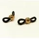 2x schwarz goldfarbene Kugel Brillenketten Verbinder - Schmuckzubehör - Leisure-Beads DIY